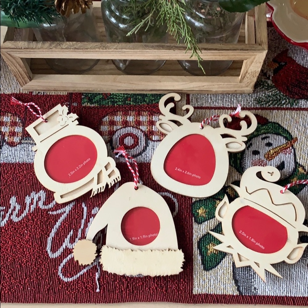 Christmas photo wooden ornaments